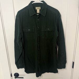 Vintage LL Bean Flannel Chamois Casual Button Up Shirt. Preppy Outdoor L-Tall